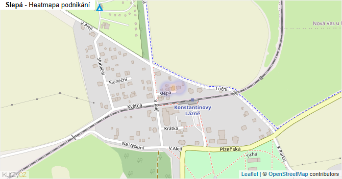 Slepá - mapa podnikání