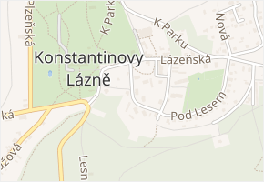 Zahradní v obci Konstantinovy Lázně - mapa ulice