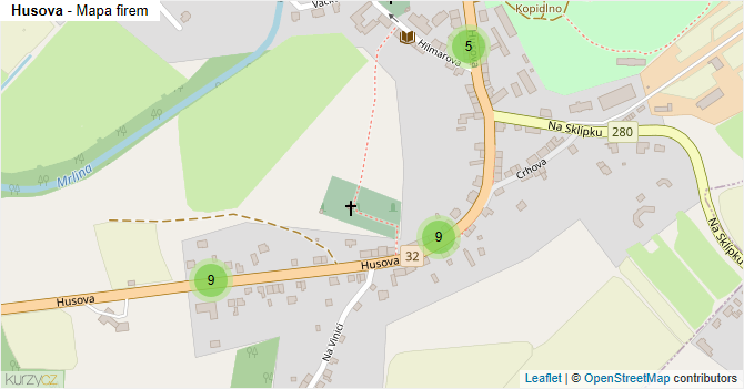 Husova - mapa firem