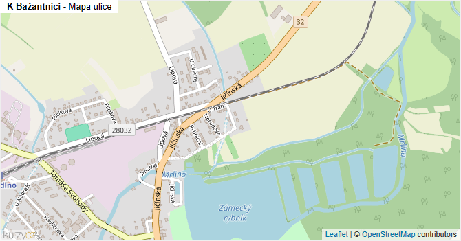 K Bažantnici - mapa ulice