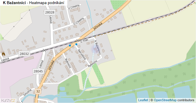 K Bažantnici - mapa podnikání