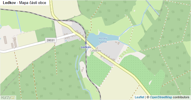 Ledkov - mapa části obce