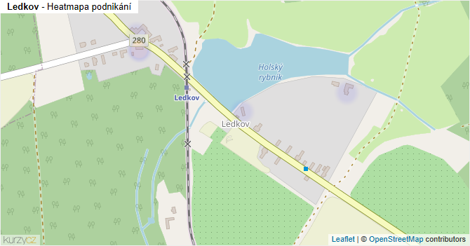 Ledkov - mapa podnikání
