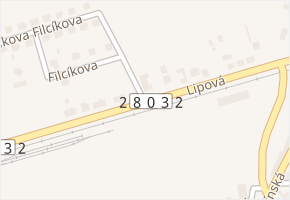 Lipová v obci Kopidlno - mapa ulice