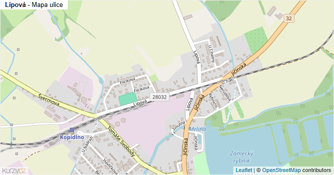 Lipová - mapa ulice