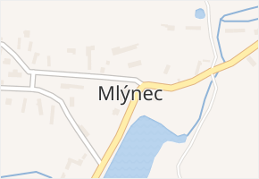Mlýnec v obci Kopidlno - mapa části obce