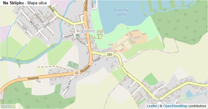 Na Sklípku - mapa ulice