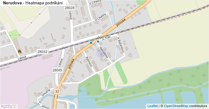 Nerudova - mapa podnikání