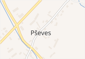 Pševes v obci Kopidlno - mapa části obce