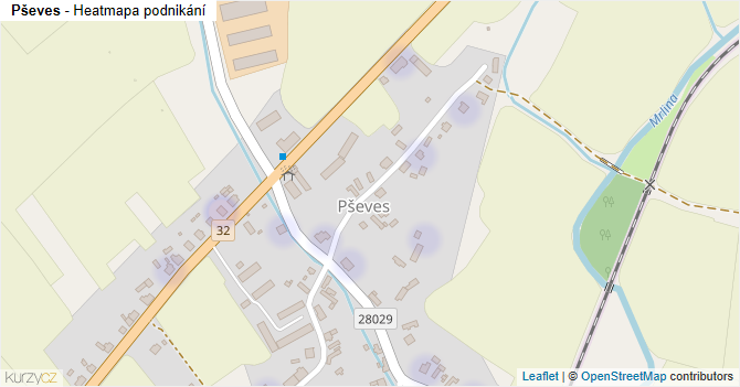 Pševes - mapa podnikání