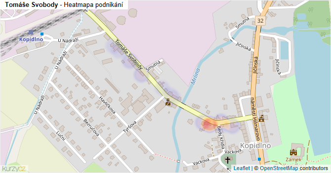 Tomáše Svobody - mapa podnikání