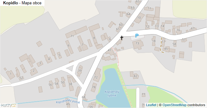 Kopidlo - mapa obce