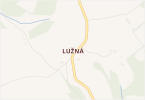 Lužná v obci Kopřivná - mapa části obce