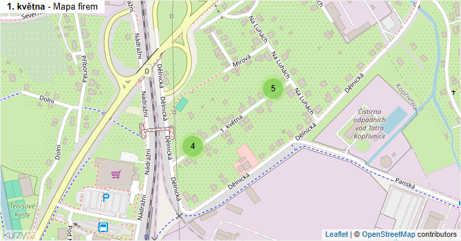 1. května - mapa firem