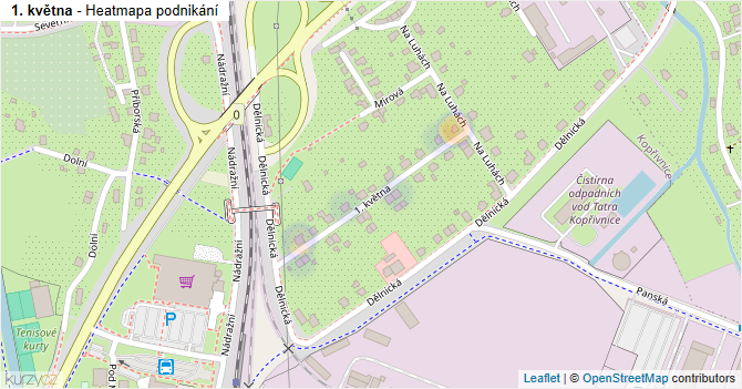 1. května - mapa podnikání