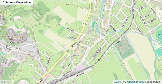Alšova - mapa ulice