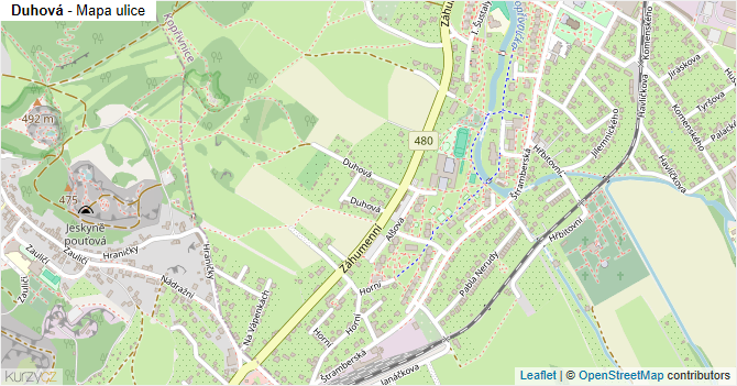 Duhová - mapa ulice