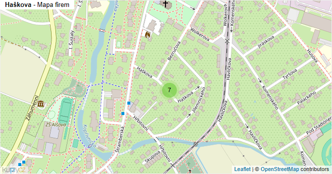 Haškova - mapa firem