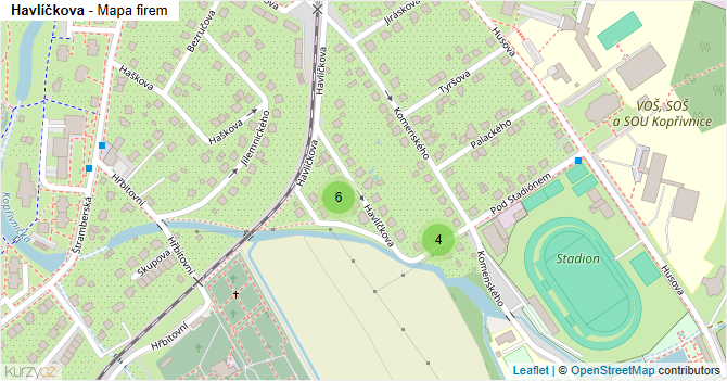 Havlíčkova - mapa firem