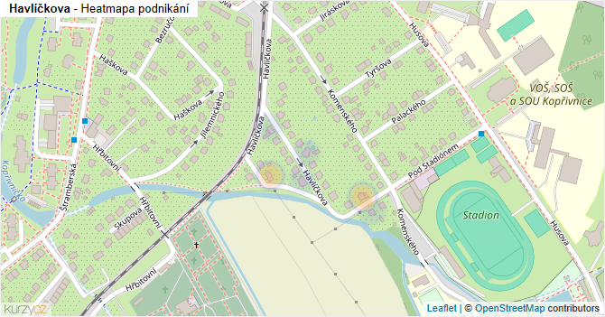 Havlíčkova - mapa podnikání