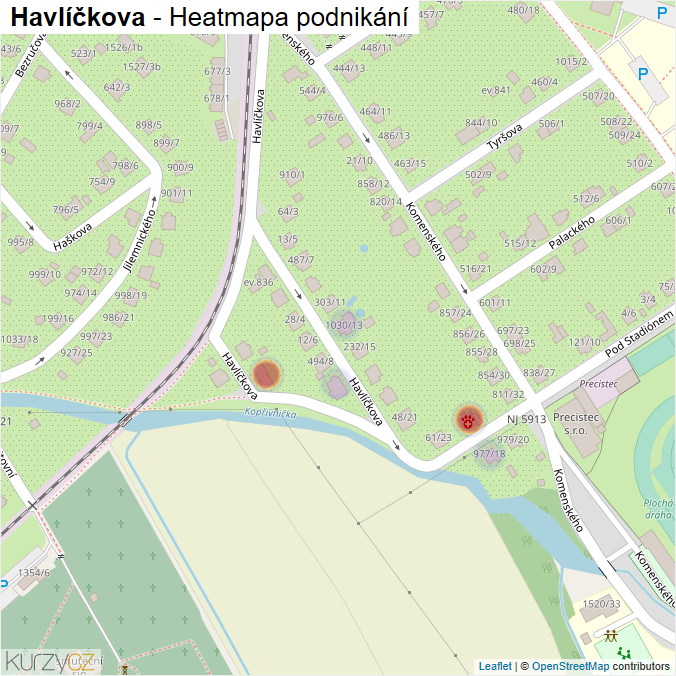 Mapa Havlíčkova - Firmy v ulici.