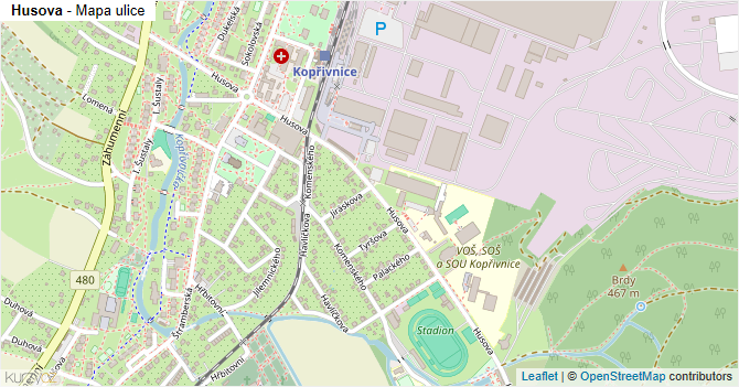 Husova - mapa ulice