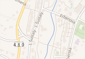I. Šustaly v obci Kopřivnice - mapa ulice