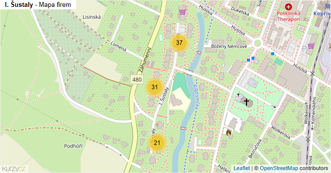I. Šustaly - mapa firem