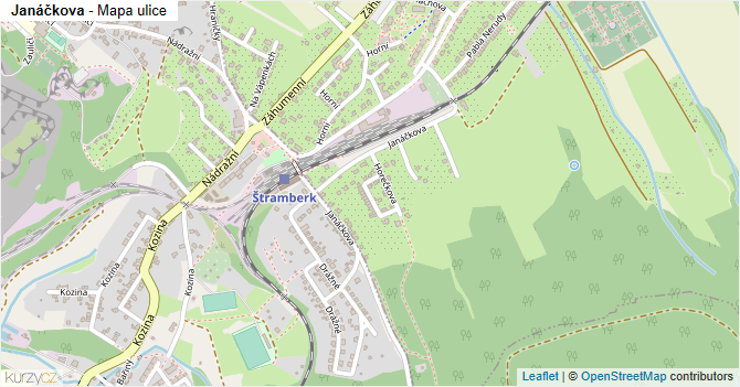 Janáčkova - mapa ulice