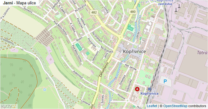 Jarní - mapa ulice