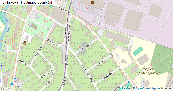Jiráskova - mapa podnikání