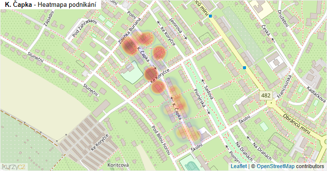 K. Čapka - mapa podnikání