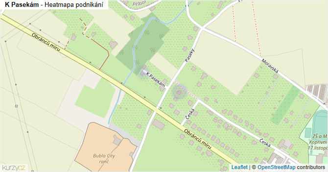 K Pasekám - mapa podnikání