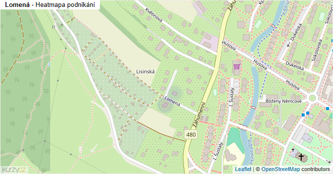 Lomená - mapa podnikání