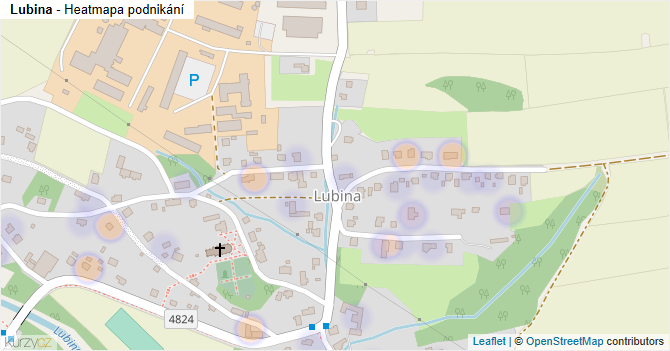 Lubina - mapa podnikání