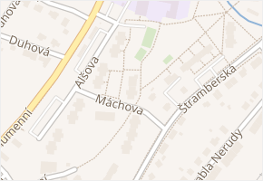 Máchova v obci Kopřivnice - mapa ulice