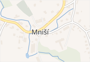 Mniší v obci Kopřivnice - mapa části obce