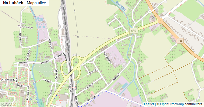 Na Luhách - mapa ulice