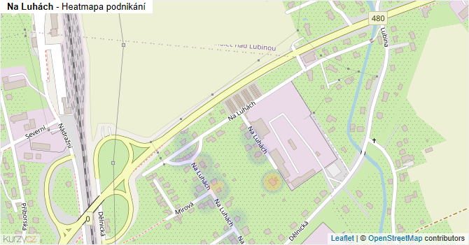 Na Luhách - mapa podnikání