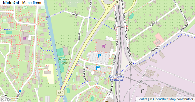 Nádražní - mapa firem