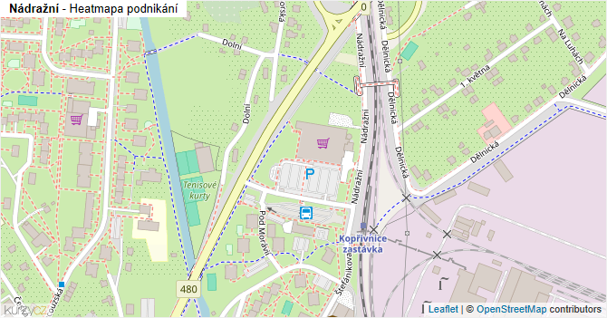 Nádražní - mapa podnikání