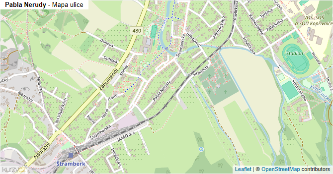 Pabla Nerudy - mapa ulice