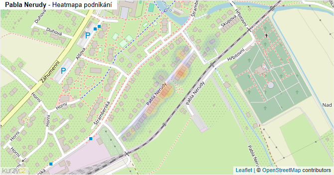 Pabla Nerudy - mapa podnikání