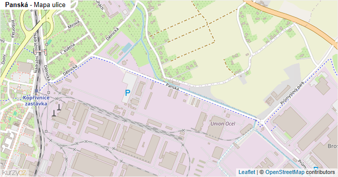 Panská - mapa ulice