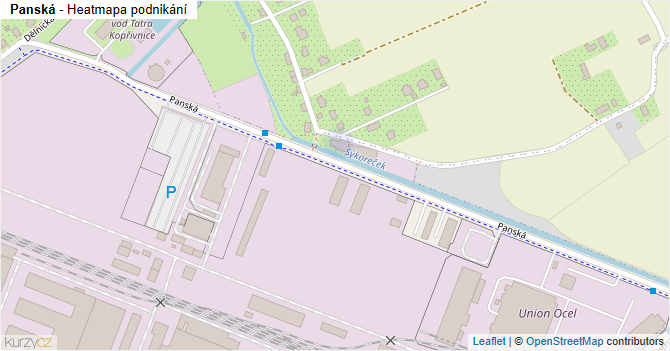 Panská - mapa podnikání
