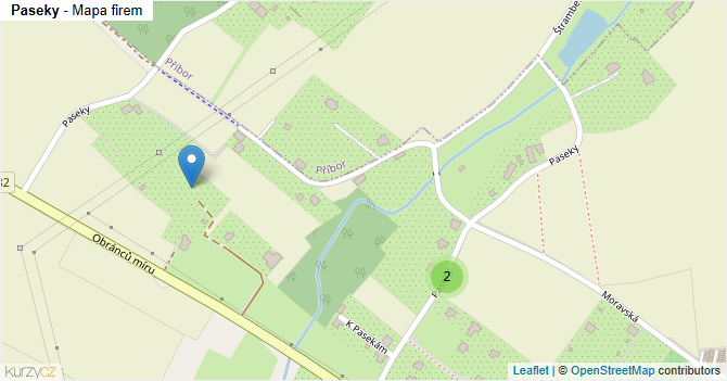Paseky - mapa firem