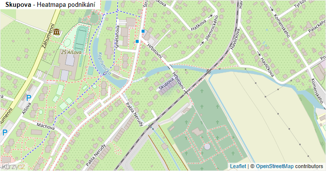 Skupova - mapa podnikání