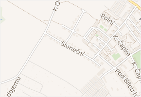 Sluneční v obci Kopřivnice - mapa ulice