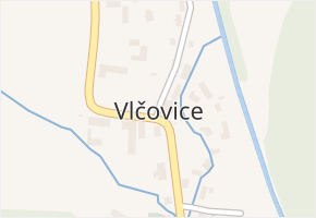 Vlčovice v obci Kopřivnice - mapa části obce