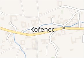 Kořenec v obci Kořenec - mapa části obce